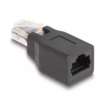 DeLOCK 66991 savienotājs RJ45/RJ48/RJ50 Melns Vīrietis/Sieviete
