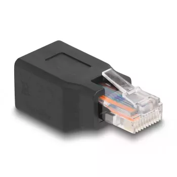 DeLOCK 66991 savienotājs RJ45/RJ48/RJ50 Melns Vīrietis/Sieviete