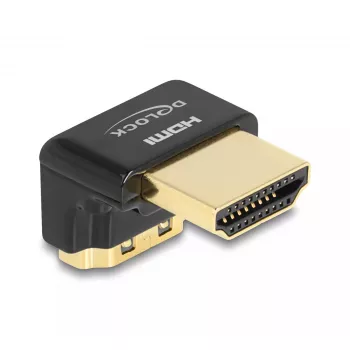 DeLOCK HDMI Adapter vīrišķais-sieviešu 90° uz leju 8K 60 Hz metāla