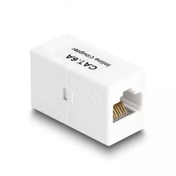 DeLOCK RJ45 ligzda uz RJ45 ligzdu Cat.6A UTP savienotājs 1m Balts