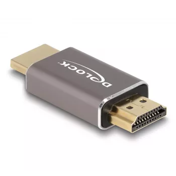 DeLOCK HDMI Adapter vīriešu-vīriešu 8K 60 Hz pelēks metāls