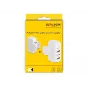 DeLOCK 64079 adapteris Apple barošanas blokam ar PD un QC 3.0, 4 USB porti, balts