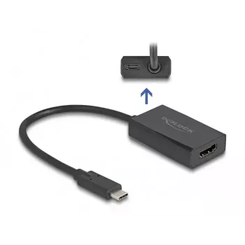 DeLOCK Adapter HDMI sievišķais uz USB Type-C vīrišķais 4K PD 100W