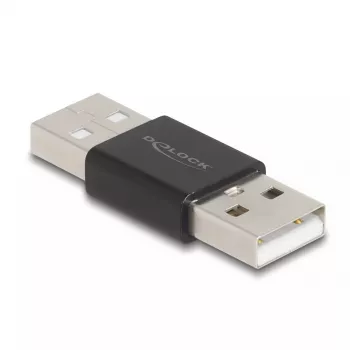 DeLOCK Adapter Gender Changer USB 2.0 Type-A vīrietis-vīrietis metāla