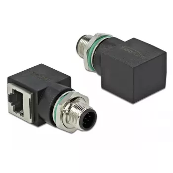 Dzimuma pārveidotājs DeLOCK 66315 M12 RJ45 Melns