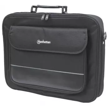 Manhattan Empire Laptop Soma 17,3 collu, Clamshell dizains, Piederumu kabata, Noņemama plecu siksna, Portatīvā datora maciņš, Melns, Trīs gadu garantija