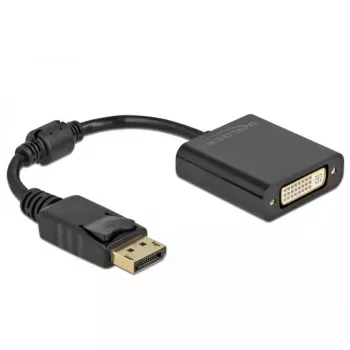 Adapteris DisplayPort 1.1 vīrišķais uz DVI sievišķo pasīvs melns DeLOCK 61008