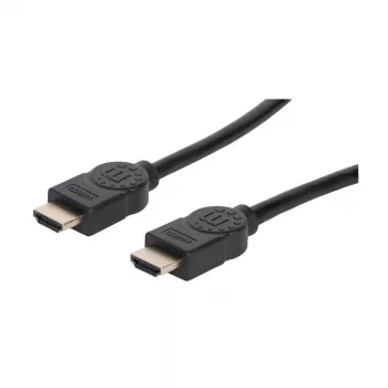 Manhattan HDMI Ultra High Speed kabelis 8K@60Hz ar Ethernet, 2m, sertificēts, piemērots visām 8K, 4K un 1080p/HD ierīcēm, vīrietis-vīrietis, melns, 4K@120Hz, mūža garantija