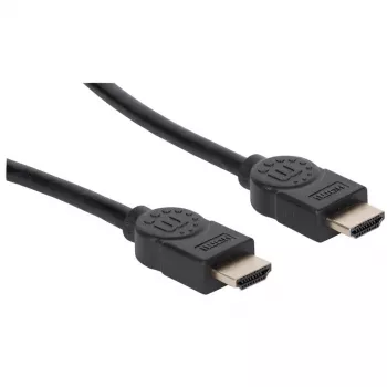 Manhattan HDMI Ultra High Speed kabelis 8K@60Hz ar Ethernet, 2m, sertificēts, piemērots visām 8K, 4K un 1080p/HD ierīcēm, vīrietis-vīrietis, melns, 4K@120Hz, mūža garantija
