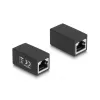 DeLOCK Adapter RJ45 ligzda – RJ45 ligzda Cat.6 melns