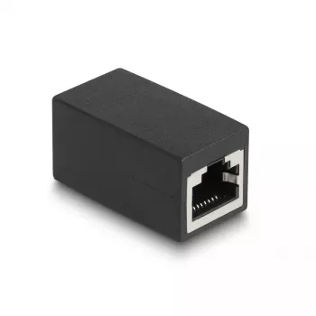 DeLOCK Adapter RJ45 ligzda – RJ45 ligzda Cat.6 melns