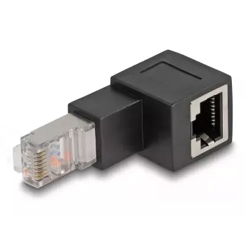 DeLOCK RJ45 spraudnis uz RJ45 ligzdu Adapteris Cat.6A 90° uz leju
