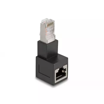 DeLOCK RJ45 spraudnis uz RJ45 ligzdu Adapteris Cat.6A 90° uz leju