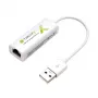 Techly USB2.0 uz Fast Ethernet 10/100 Mbps pārveidotājs, vadu, USB, Ethernet, 100 Mbit/s, Balts