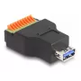 DeLOCK USB 3.2 Gen 1 Type-A sievišķais uz spaiļu bloku adapteris 10 pin
