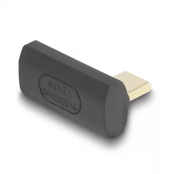 DeLOCK USB Adapter 40 Gbps USB Type-C PD 3.1 240 W vīrietis/sieviete leņķveida pa kreisi/pa labi 8K 60 Hz