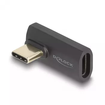 DeLOCK USB Adapter 40 Gbps USB Type-C PD 3.1 240 W vīrietis/sieviete leņķveida pa kreisi/pa labi 8K 60 Hz