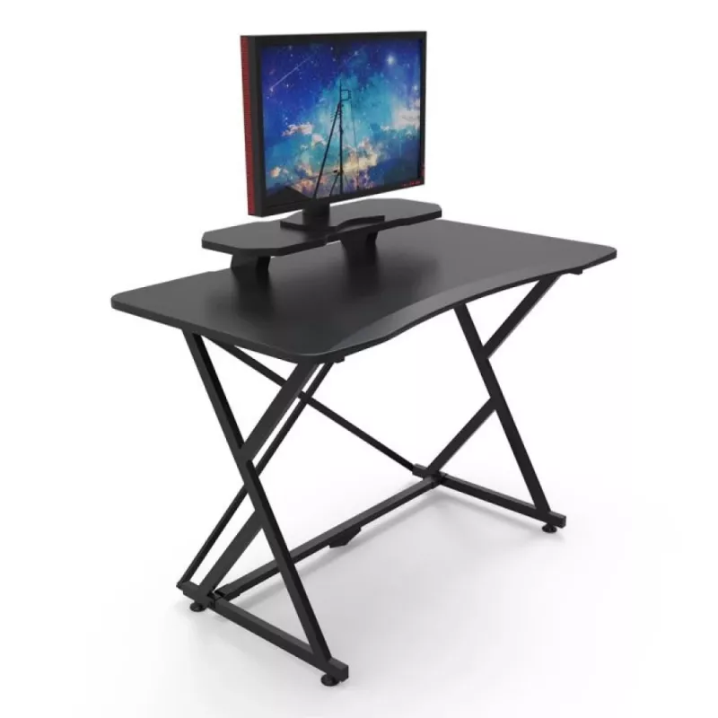 Techly Gaming Galds Ar Leņķveida Ergonomisku Malu Melns
