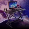 Techly Gaming Galds Ar Leņķveida Ergonomisku Malu Melns