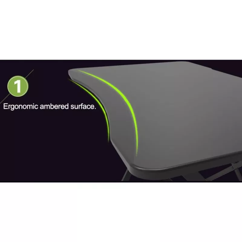 Techly Gaming Galds Ar Leņķveida Ergonomisku Malu Melns