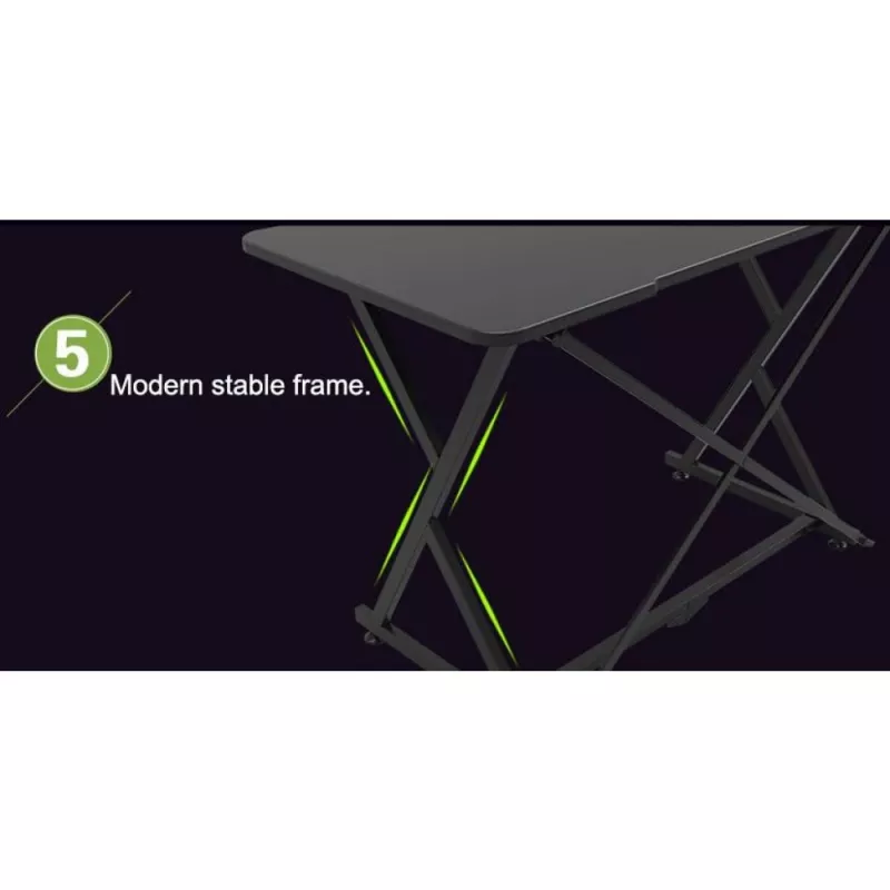 Techly Gaming Galds Ar Leņķveida Ergonomisku Malu Melns