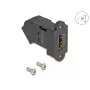 DeLOCK HDMI paneļa stiprinājuma adapteris sieva–sieva 45° leņķis 8K 60 Hz melns