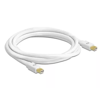 DeLOCK mini DisplayPort kabelis 1,5m M/M balts 82775
