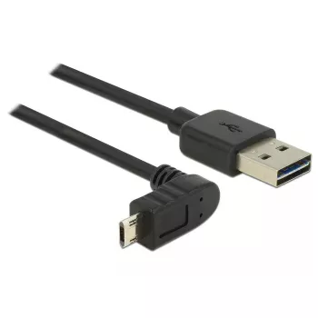 USB kabelis DeLOCK 83848 USB 2.0 1m USB A Micro-USB B Melns