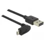 USB kabelis DeLOCK 83848 USB 2.0 1m USB A Micro-USB B Melns