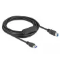 USB kabelis DeLOCK 85379 USB 3.2 Gen 1 5m USB A USB B Melns
