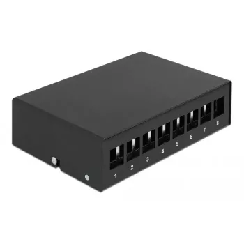 Keystone sadales panelis DeLOCK 43413 8 Ports Melns