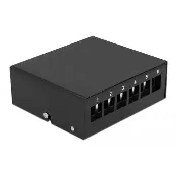 Patch Panel DeLOCK Keystone 6 Port Melns