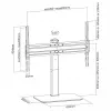 Equip 37-70 collu universāls televizora statīvs melns, 40 kg ietilpība, 94-177.8 cm