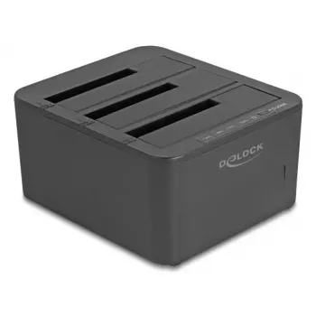 DeLOCK 64332 Doku stacija USB 3.2 Gen 1 HDD SSD 2.5 3.5 Melna