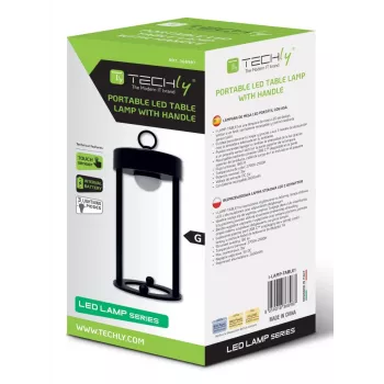 Techly I-LAMP-TABLE1 galda lampa LED, melna