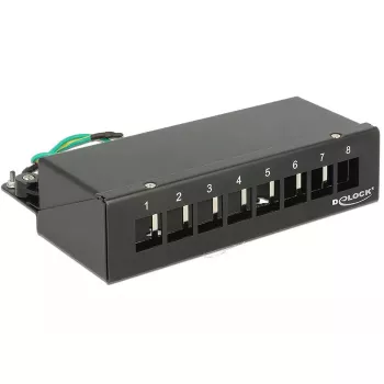 Patch Panel DeLOCK 43338 – 8 Keystone moduļu metāla sadales kārba