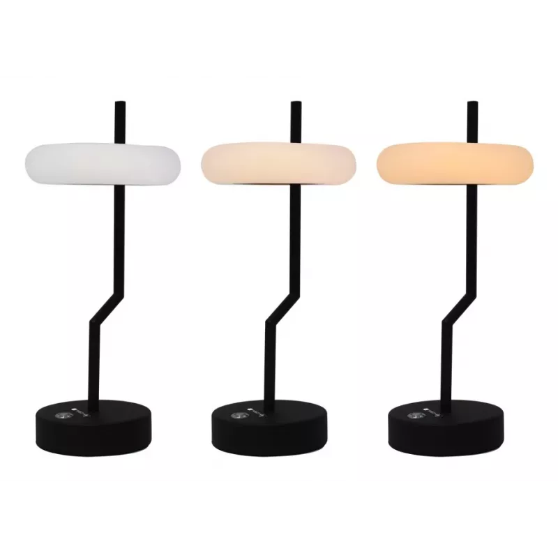 Techly I-LAMP-TABLE2 galda lampa 2 W LED Melna, Balta