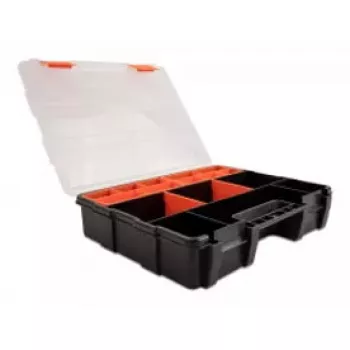 Uzglabāšanas kaste DeLOCK 18416 21 nodalījumi 290x220x60mm oranža melna