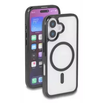 Mobilā telefona aizsargmaciņš DELOCK 81266 Apple iPhone 16, caurspīdīgs ar melniem elementiem, 15.5 cm (6.1 inch)