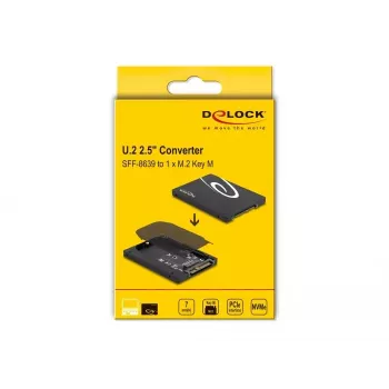DeLOCK 63379 Pārveidotājs M.2 SSD uz U.2 68-pin Melns