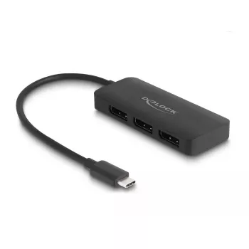 DeLOCK USB-C sadalītājs DP Alt režīms uz 3 x DisplayPort MST 4K 60 Hz