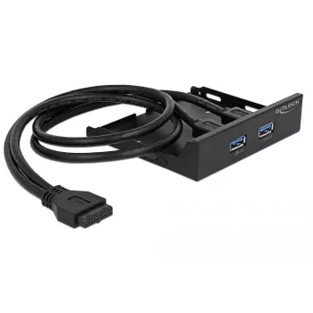 DeLOCK 63994 Melns 3.5 inch priekšējais panelis ar 2 USB 3.0 portiem