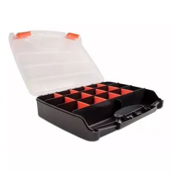 Uzglabāšanas kaste DeLOCK 18418 17 nodalījumi 320x255x60mm oranža melna