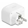 DeLOCK 11498 spraudkontakta adapteris Type E/F hibrīds Type F balts
