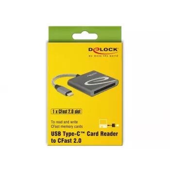 Karšu lasītājs DeLOCK 91745 USB 3.2 Gen 1 Type-C Melns Sudrabs
