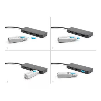 DeLOCK HDMI portu bloķētāju komplekts 4 gab. + atbloķēšanas instruments HDMI ligzdām