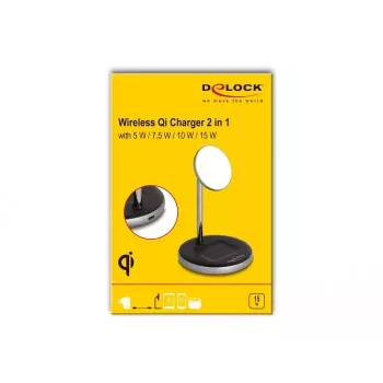 Bezvadu lādētājs DeLOCK 66468 2-in-1 5W 7,5W 10W 15W
