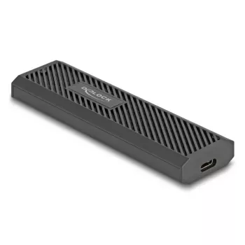 Ārējais SSD korpuss DeLOCK 42031 Melns M.2 PCIe SATA 20 Gbit/s