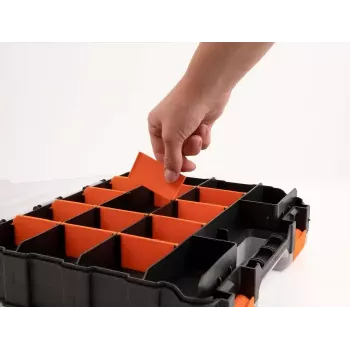 Uzglabāšanas kaste DeLOCK 18417 Taisnstūra Plastmasa Melna Oranža 270x320x80mm