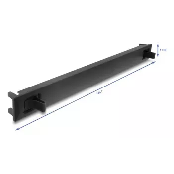 Aklais panelis DELOCK 67208, ABS plastmasa, melns, 1U